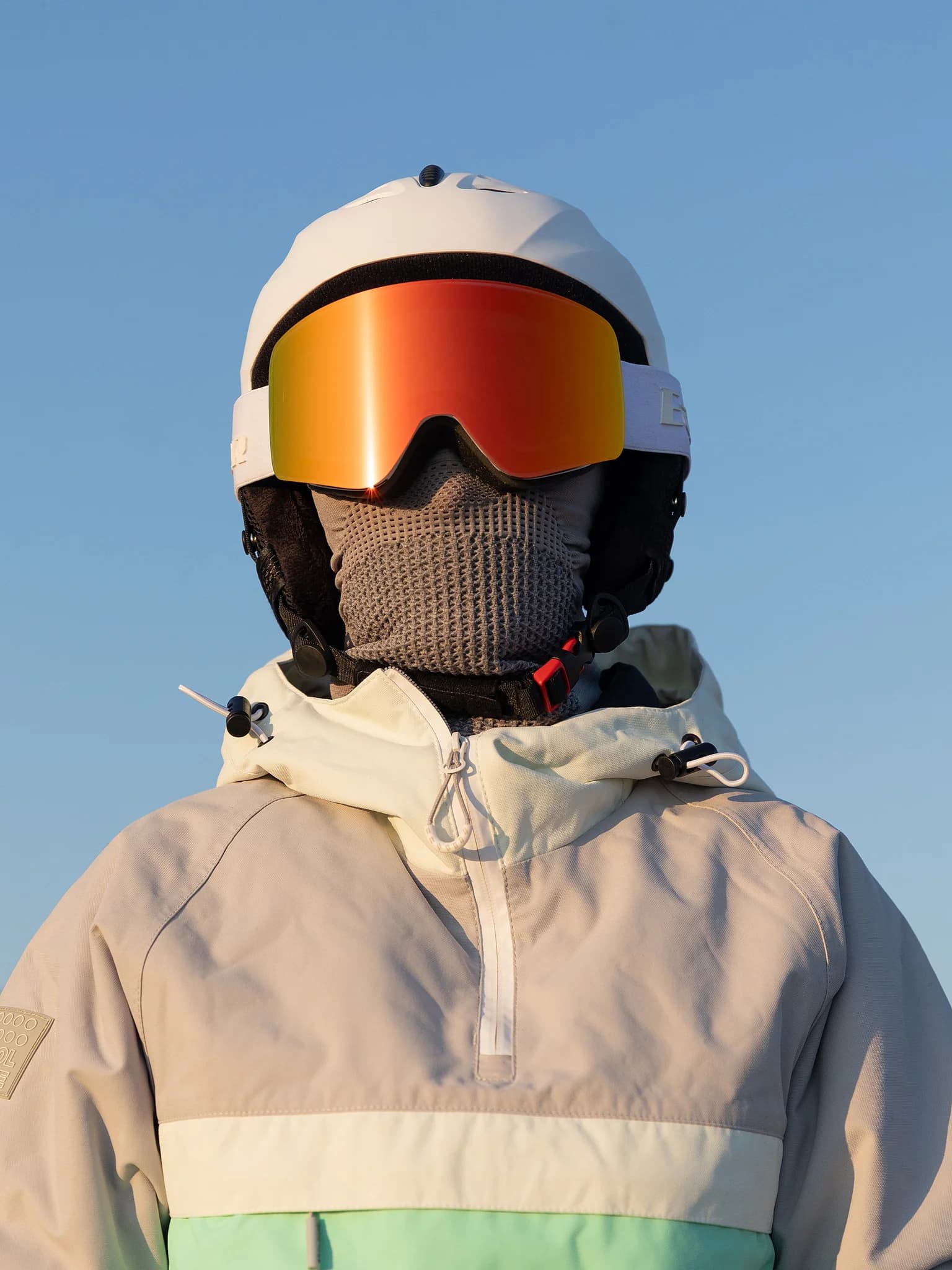 Маска горнолыжная EasyRider WHITE цвет красный