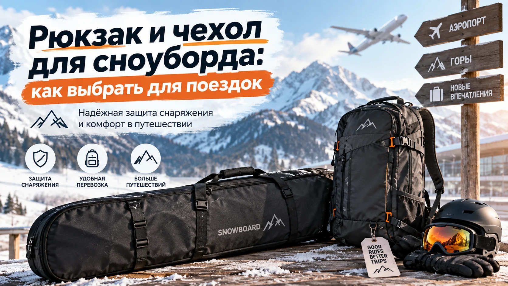 Рюкзак и чехол для сноуборда: как выбрать для поездок