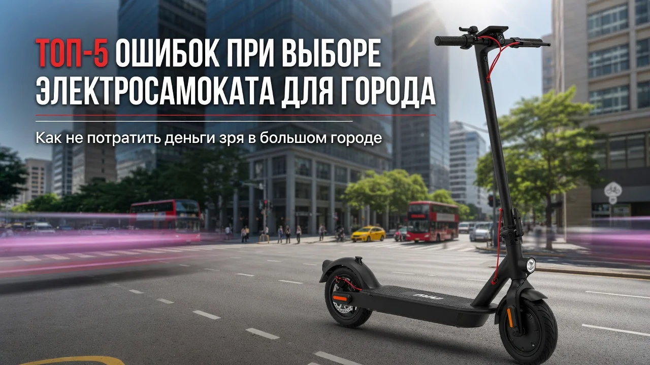 Топ-5 ошибок при выборе электросамоката для города