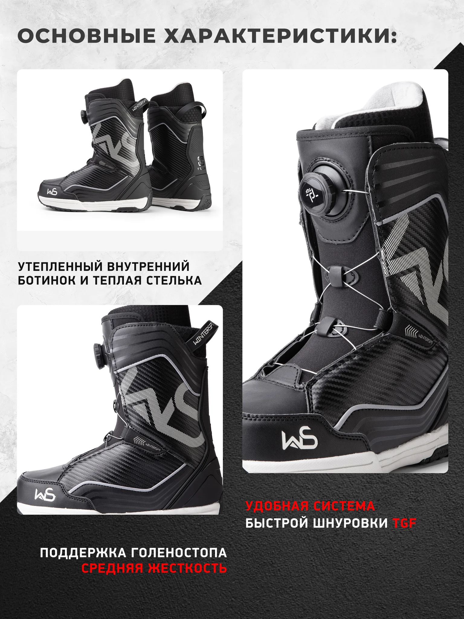 Ботинки сноубордические EasyRider 2101 Black - Ботинки сноубордические | iRide shop фото 2