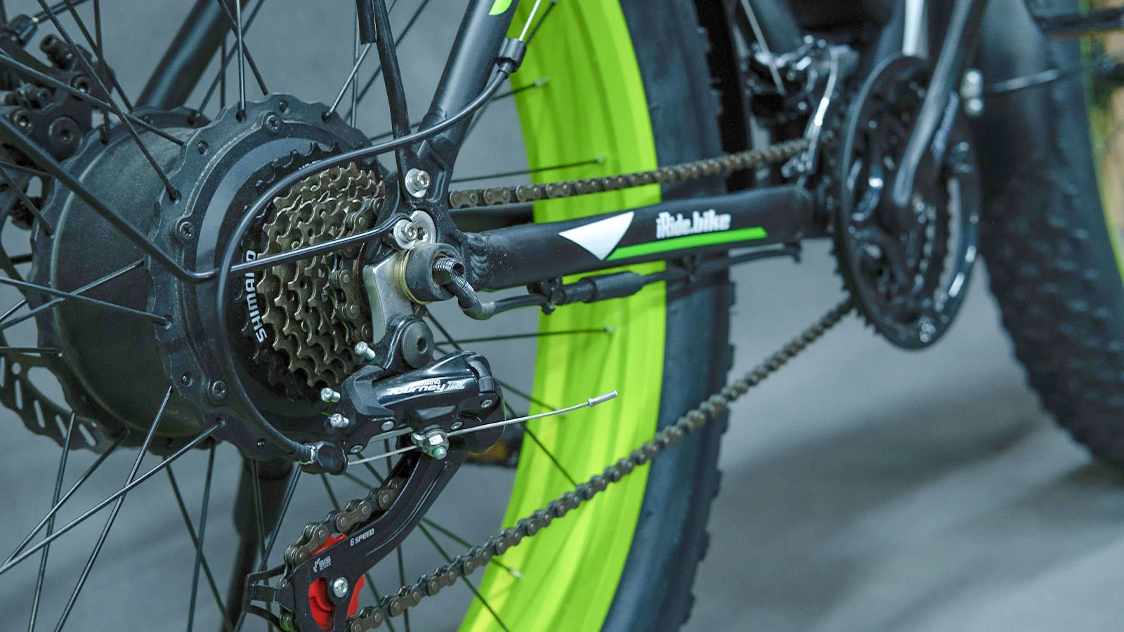 EasyRider 1kwt Черно-зеленый - Электровелосипеды | iRide shop фото 2