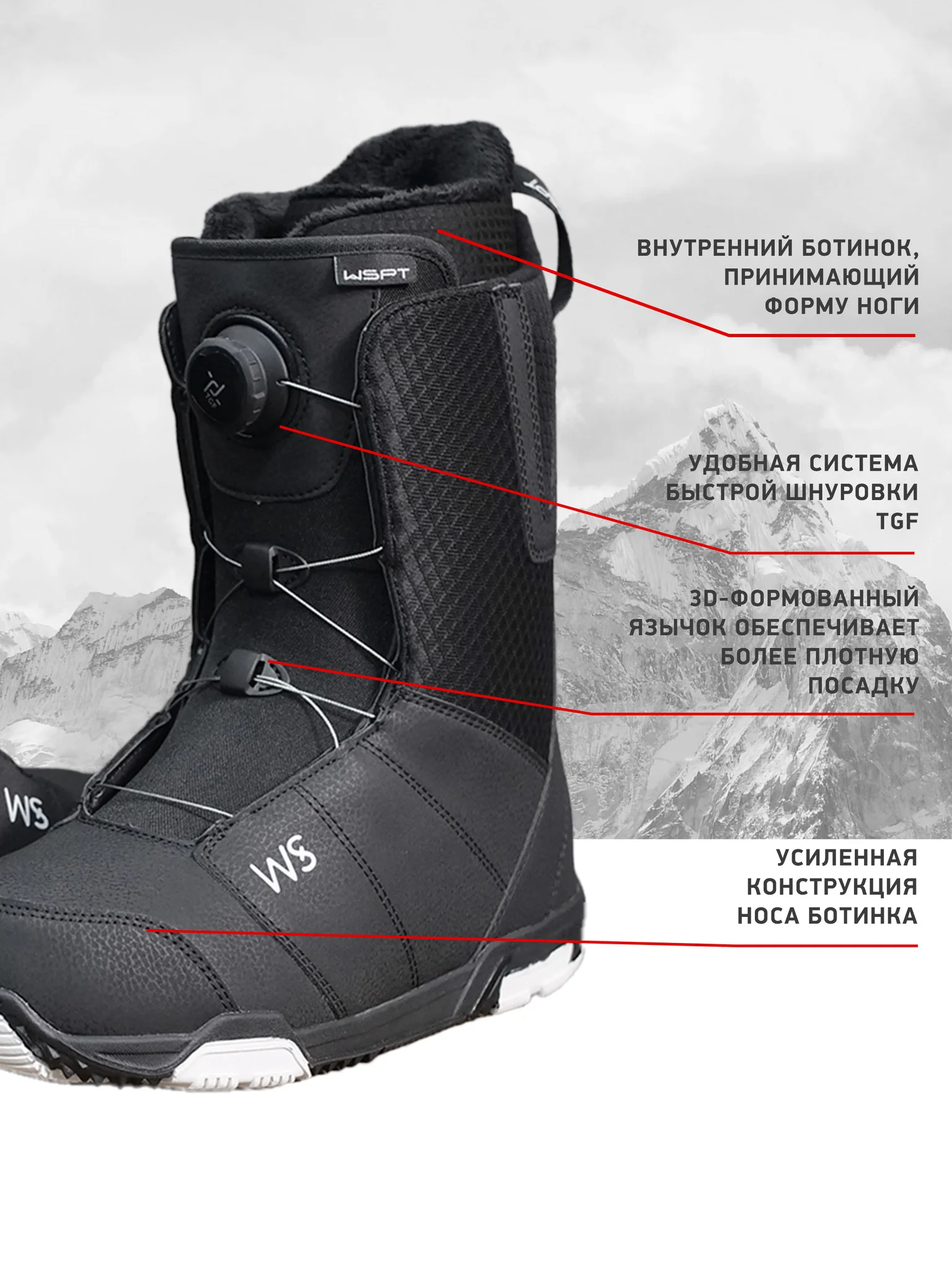 Ботинки сноубордические EasyRider 2028 Black - Ботинки сноубордические | iRide shop фото 4