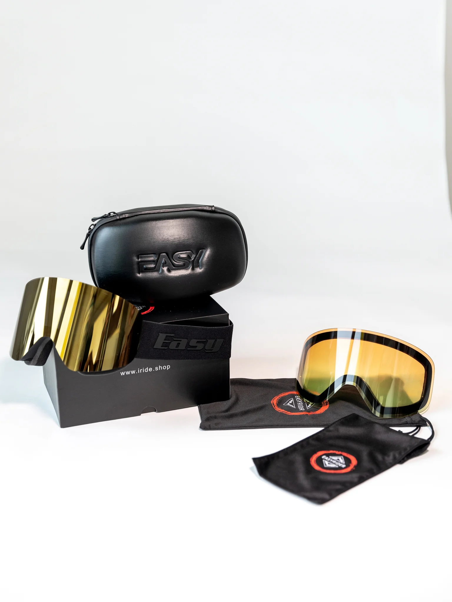 Маска горнолыжная EasyRider BLACK цвет золотой - Маски горнолыжные | iRide shop фото 6