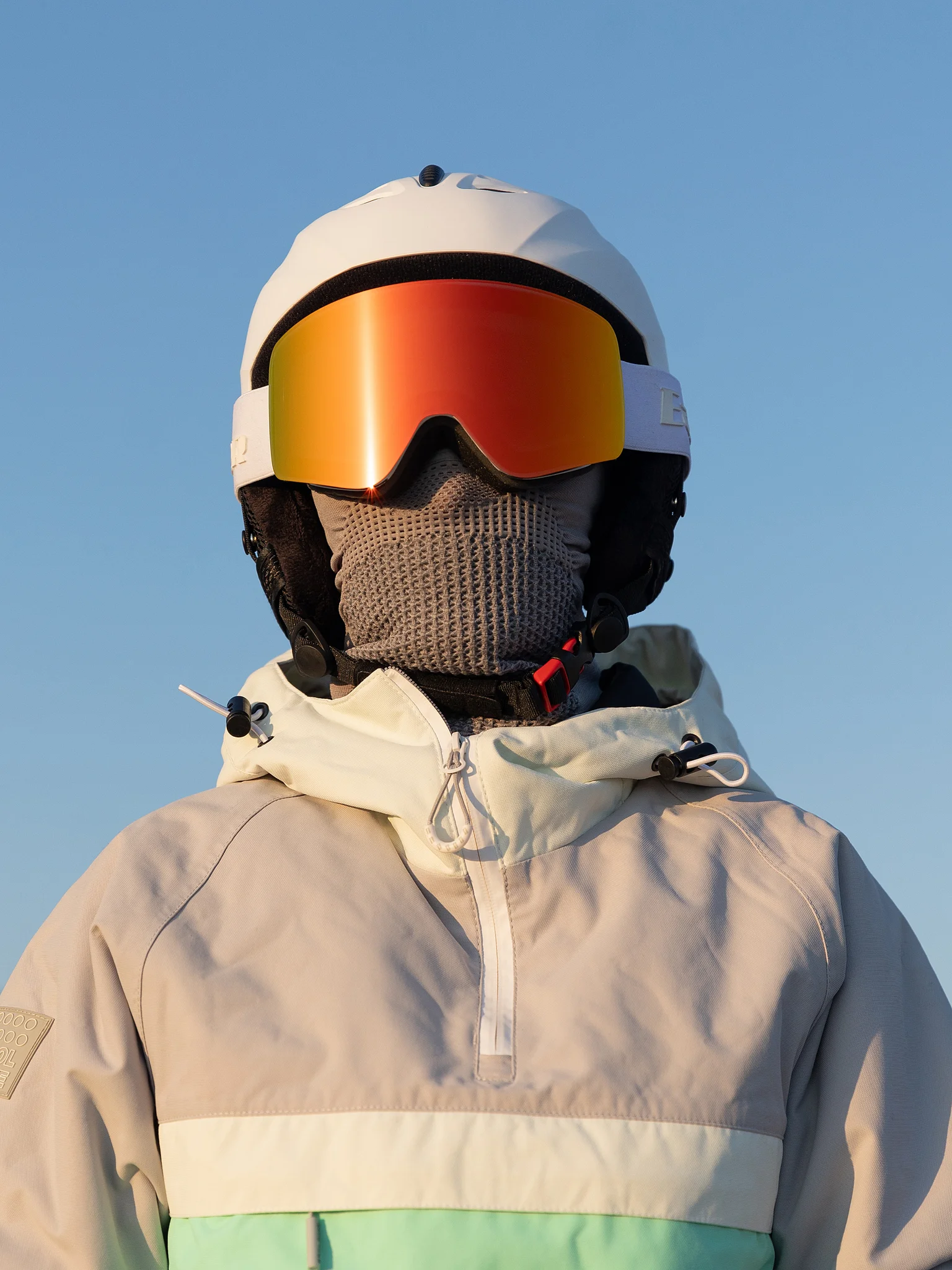 Маска горнолыжная EasyRider WHITE цвет красный